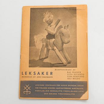 aj Franck, doll "Toto" and a booklet 'Leksaker' (Toys) 1946.