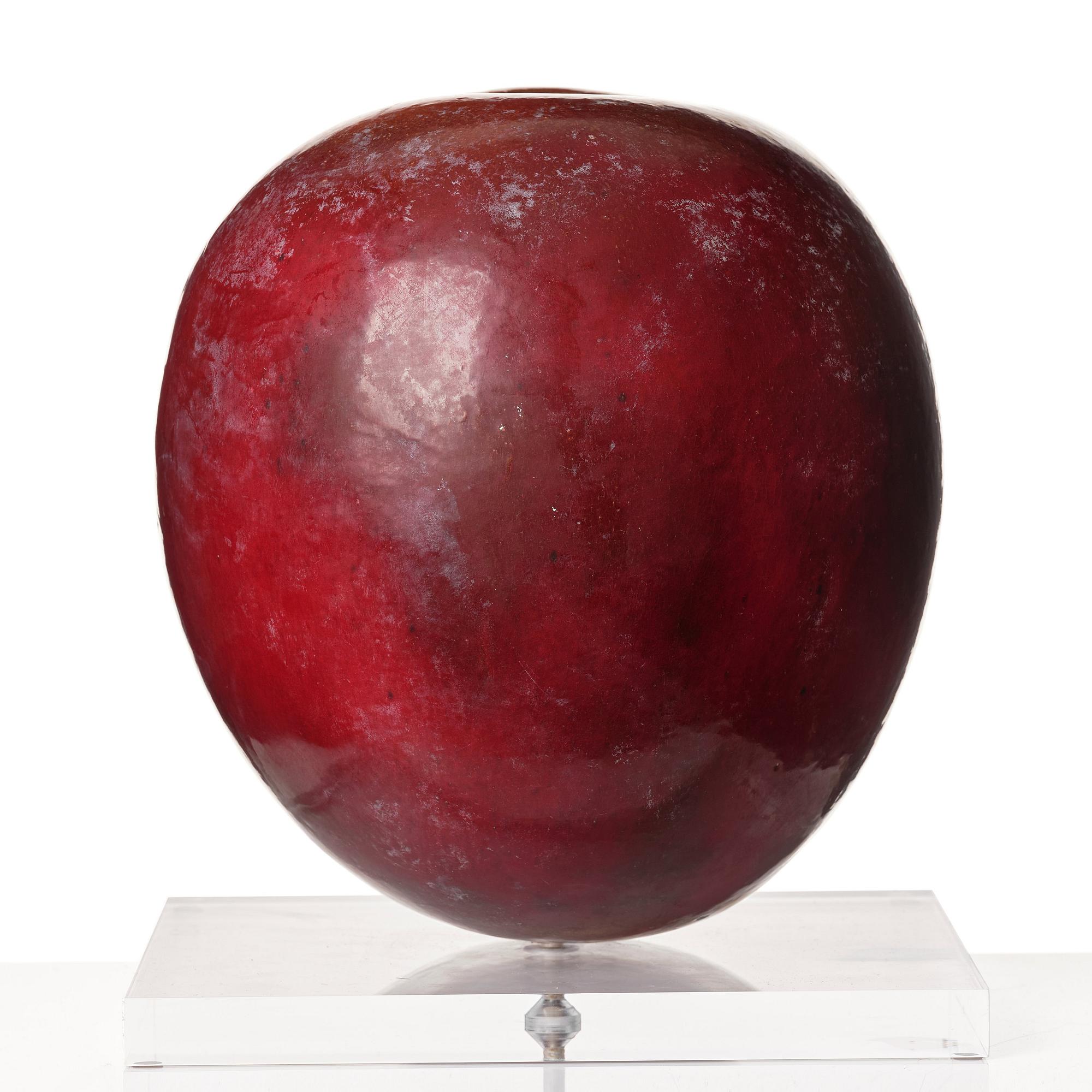 Hans Hedberg, a large faience sculpture of a plum, Biot, France.