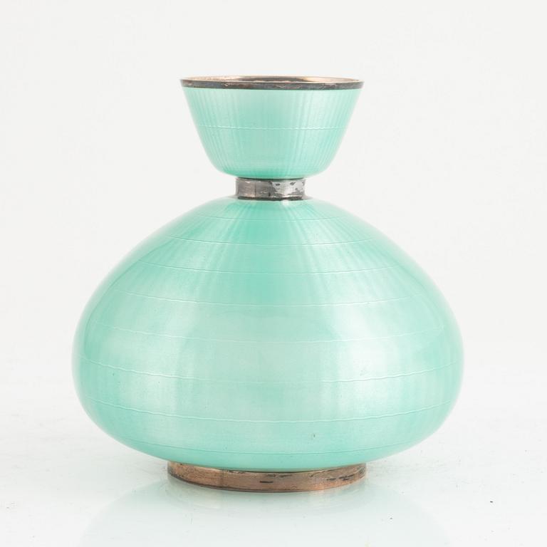 David-Andersen, vas, sterling silver och emalj, modell 4033, Norge.