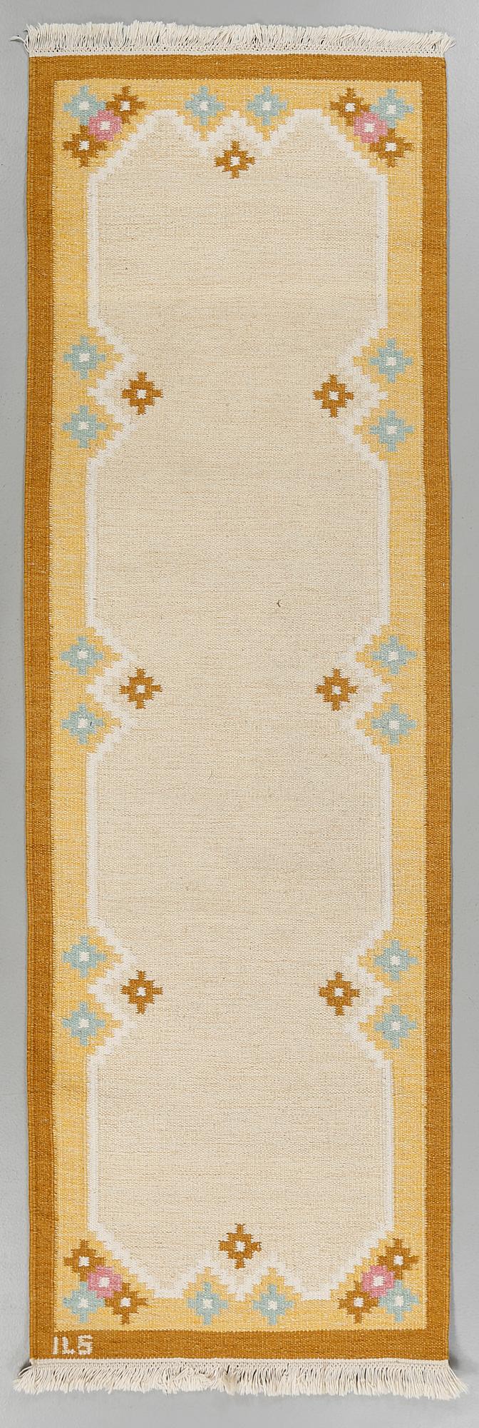 GALLERIMATTA, rölakan, signerad ILS, sent 1900-tal, 250x80 cm.