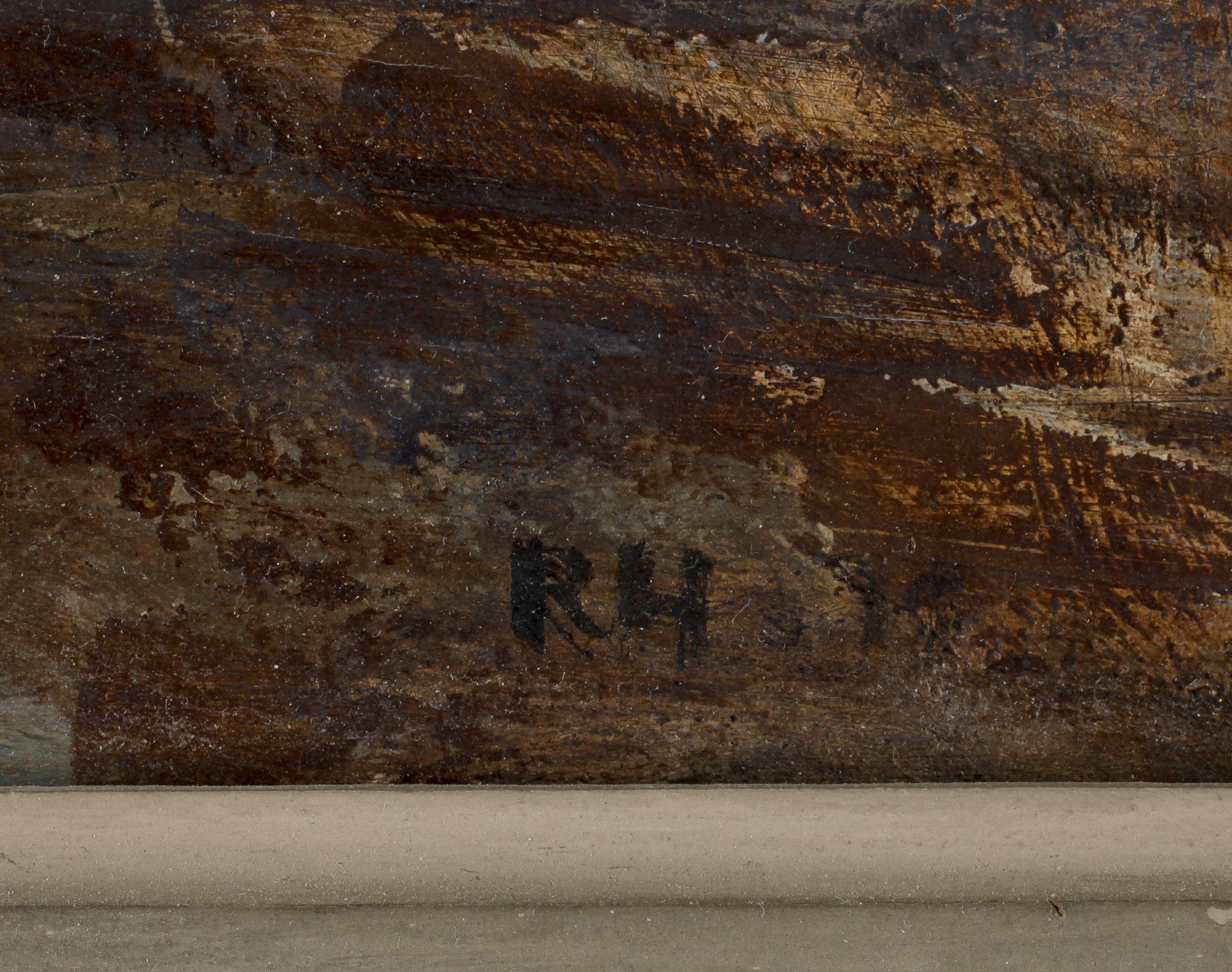 RAGNAR HALLBERG, olja på pannå, monogramsign o dat.