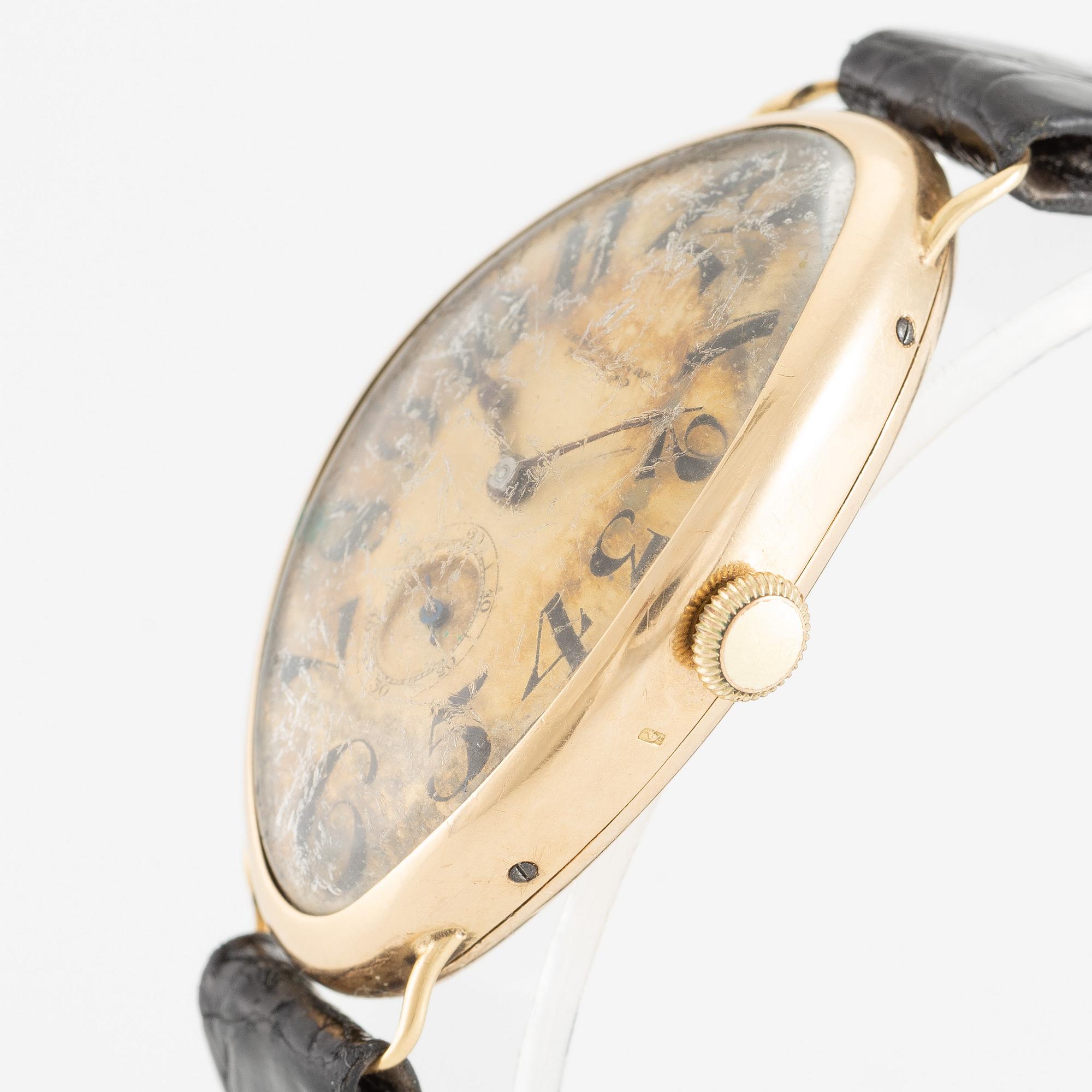 Chronometre Movado, Tonneau, wristwatch, 23 x 42 mm.