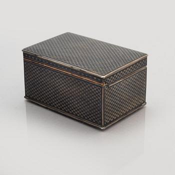 A Russian silver box, assay master Nicholai Bubrovin, Moscow 1831.