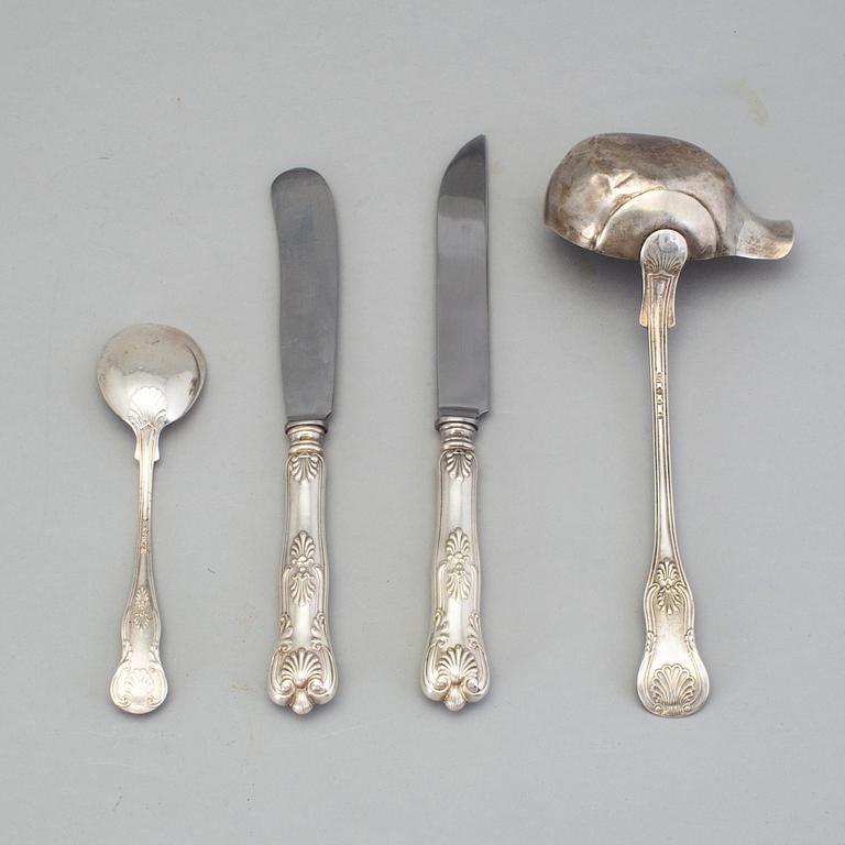 A Swedish 19th / 20th century set of 111 silver table cutlery, mark of Gustav Möllenborg and other makers, Stockholm.