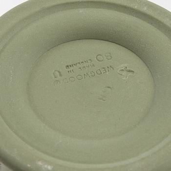 A collection of boxes, plates, and a vase 9 dlr mostly Wedgwood England 20th century jasperware.