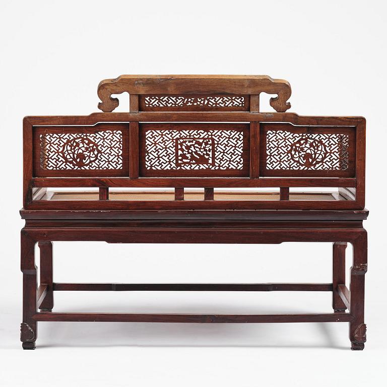 Dagbädd, hardwood. Qingdynastin, 1800-tal.