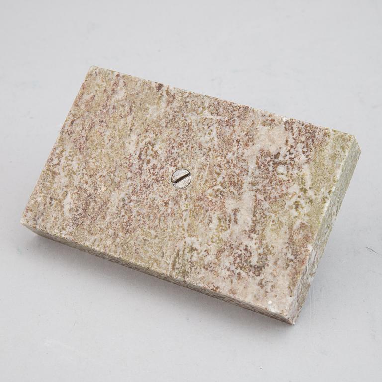 porphyry and marble paper weight.