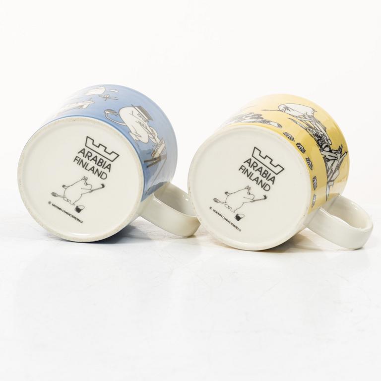 Arabia, two Moomin mugs, Finland, 1990-96.