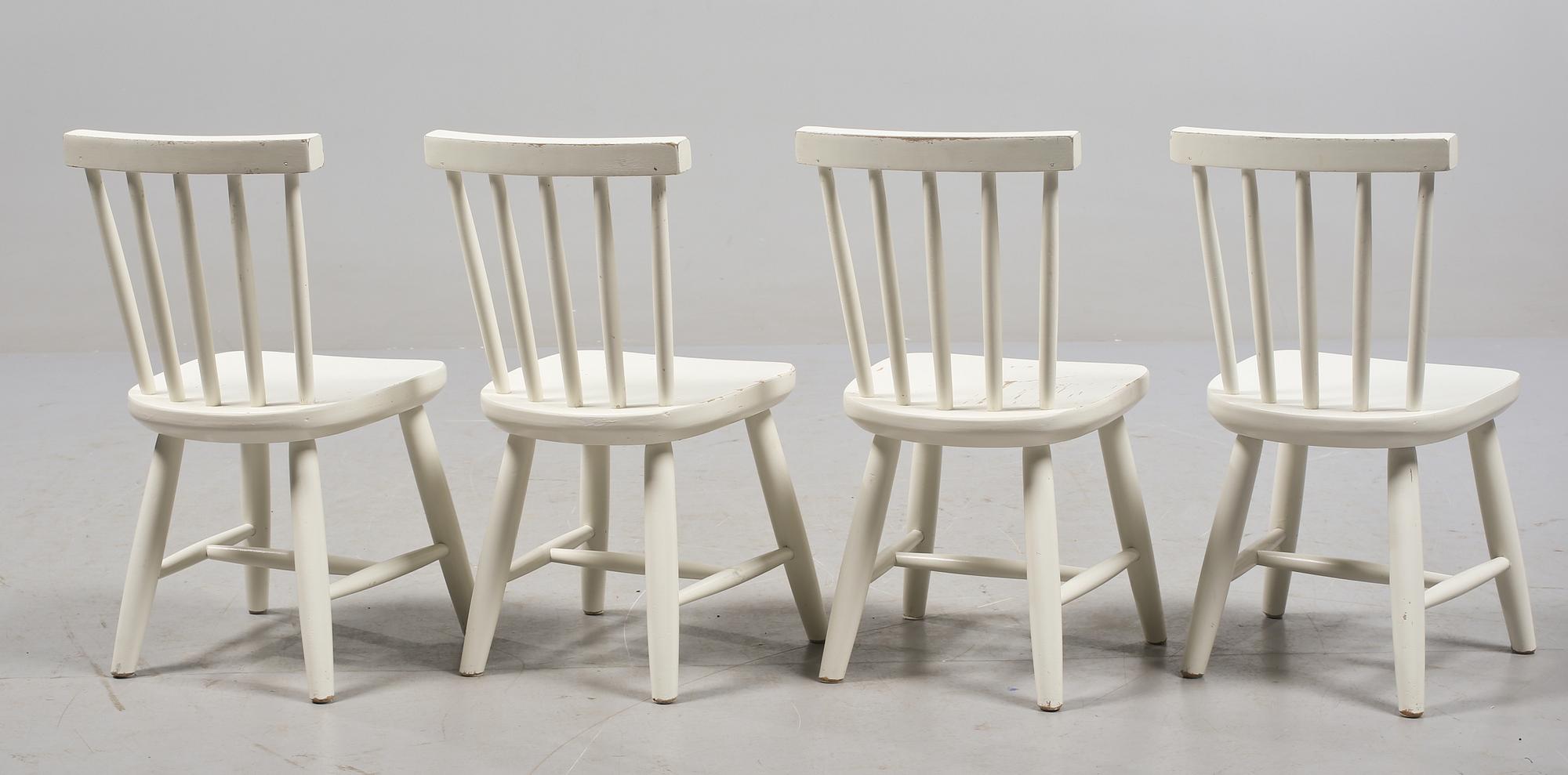 PINNSTOLAR/BARNSTOLAR, 4 st, 1900-talets andra hälft.