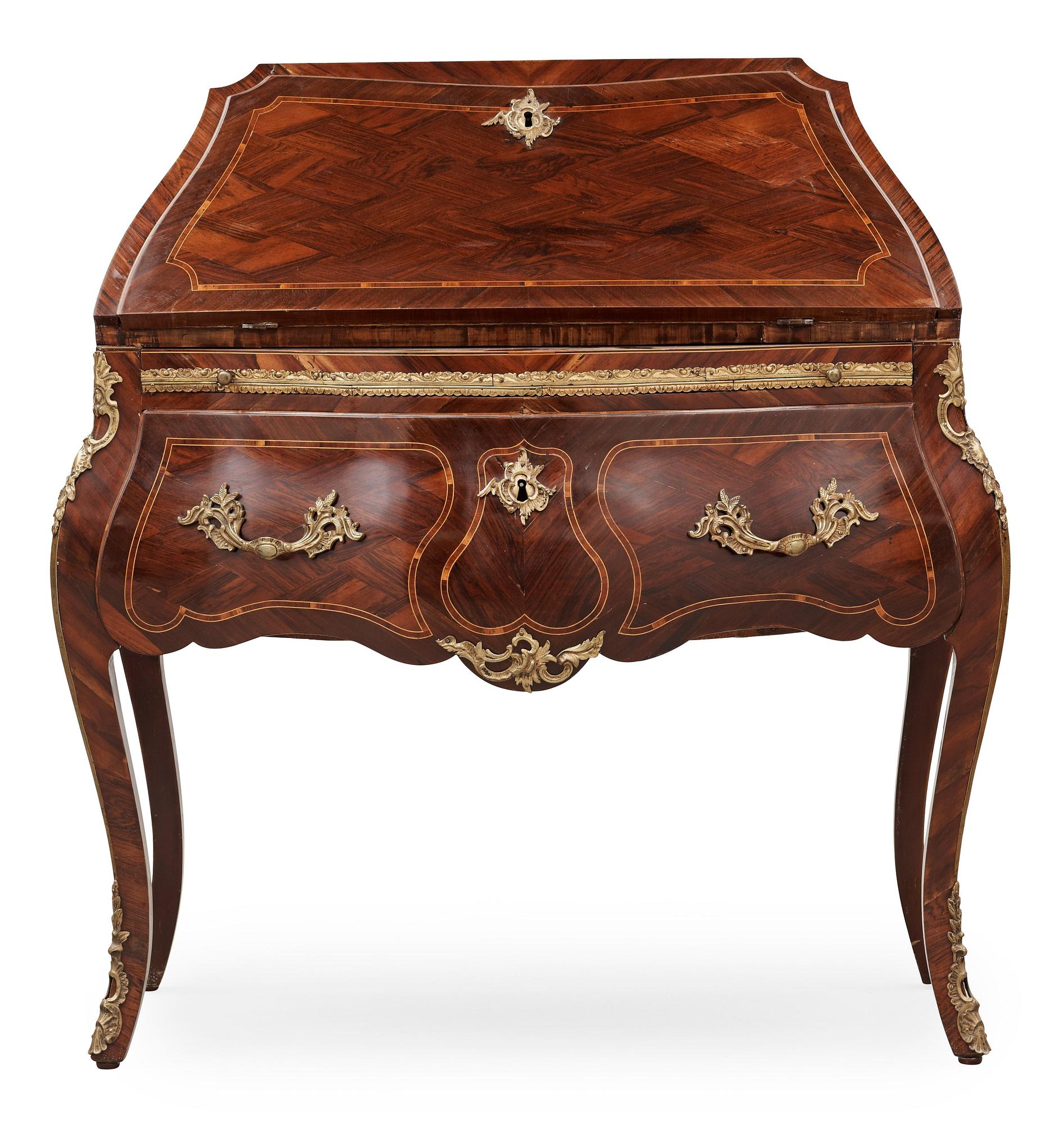 A Swedish Rococo 18th century secretaire by J J Eisenblätter.