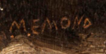 Martin Emond, olja på pannå, signerad.