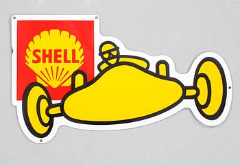 SKYLT, emalj, Shell, 1960-tal.