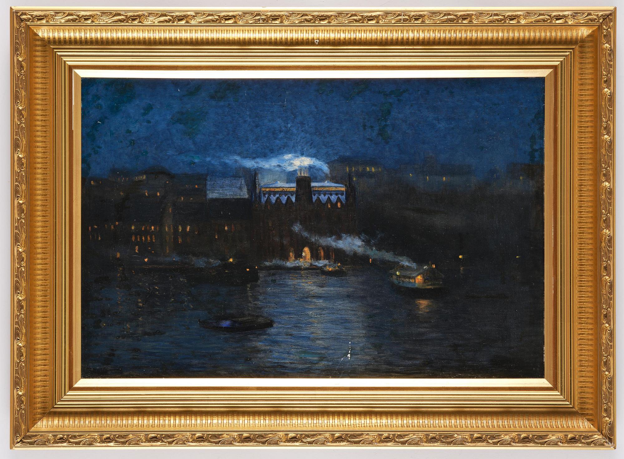 Niels Björnson-Möller, attributed to, "Mariahissen i kvällsbelysning".
