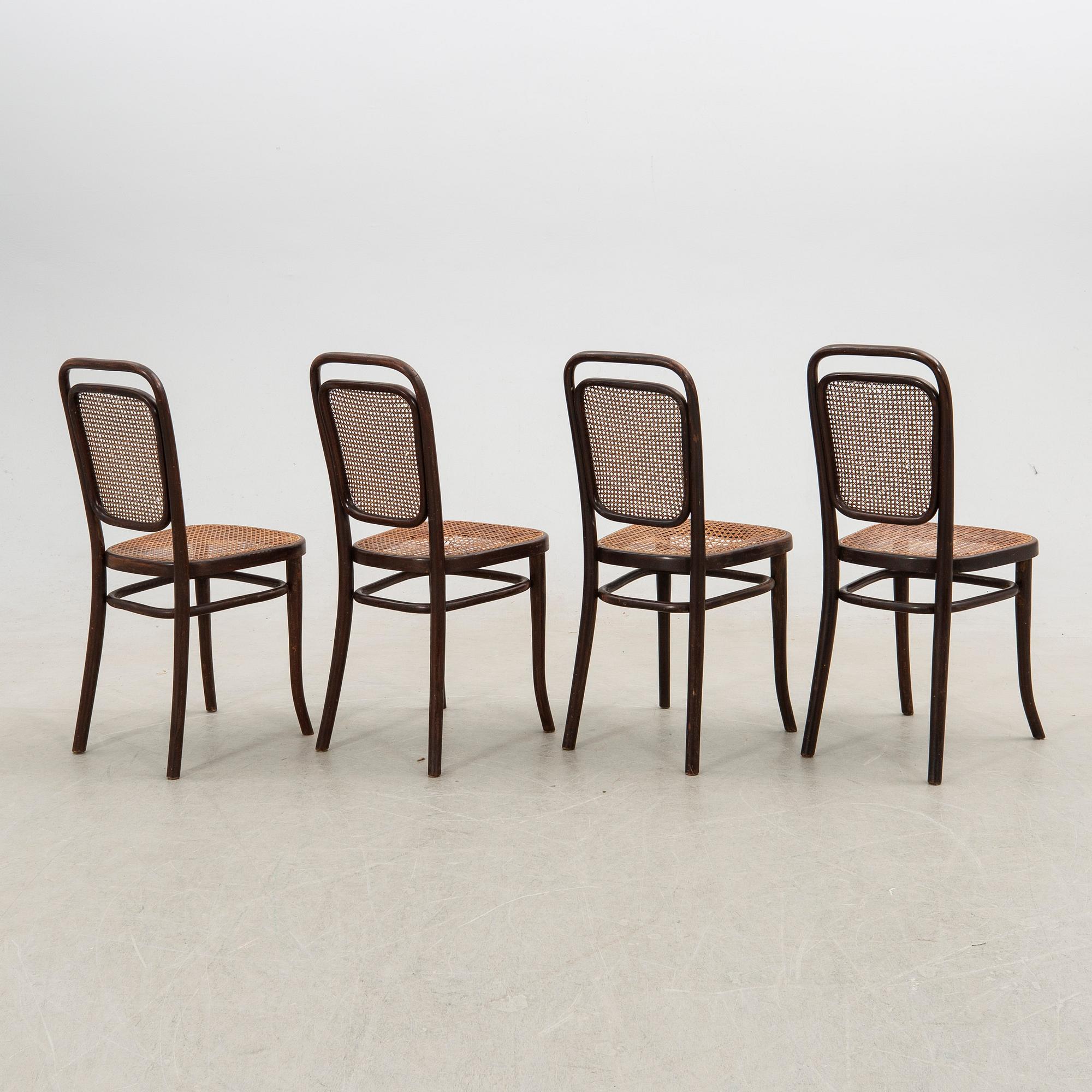 Chairs, 4 pcs, Thonet, early 20th century.