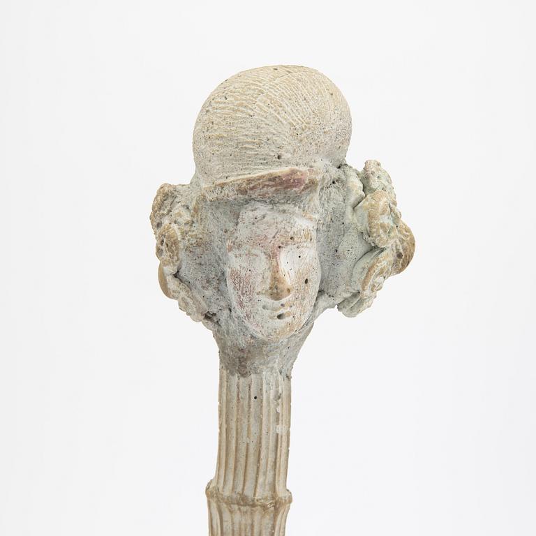 Sam Stigsson, a signed and dated 210 concrete sculpture/candle stick.