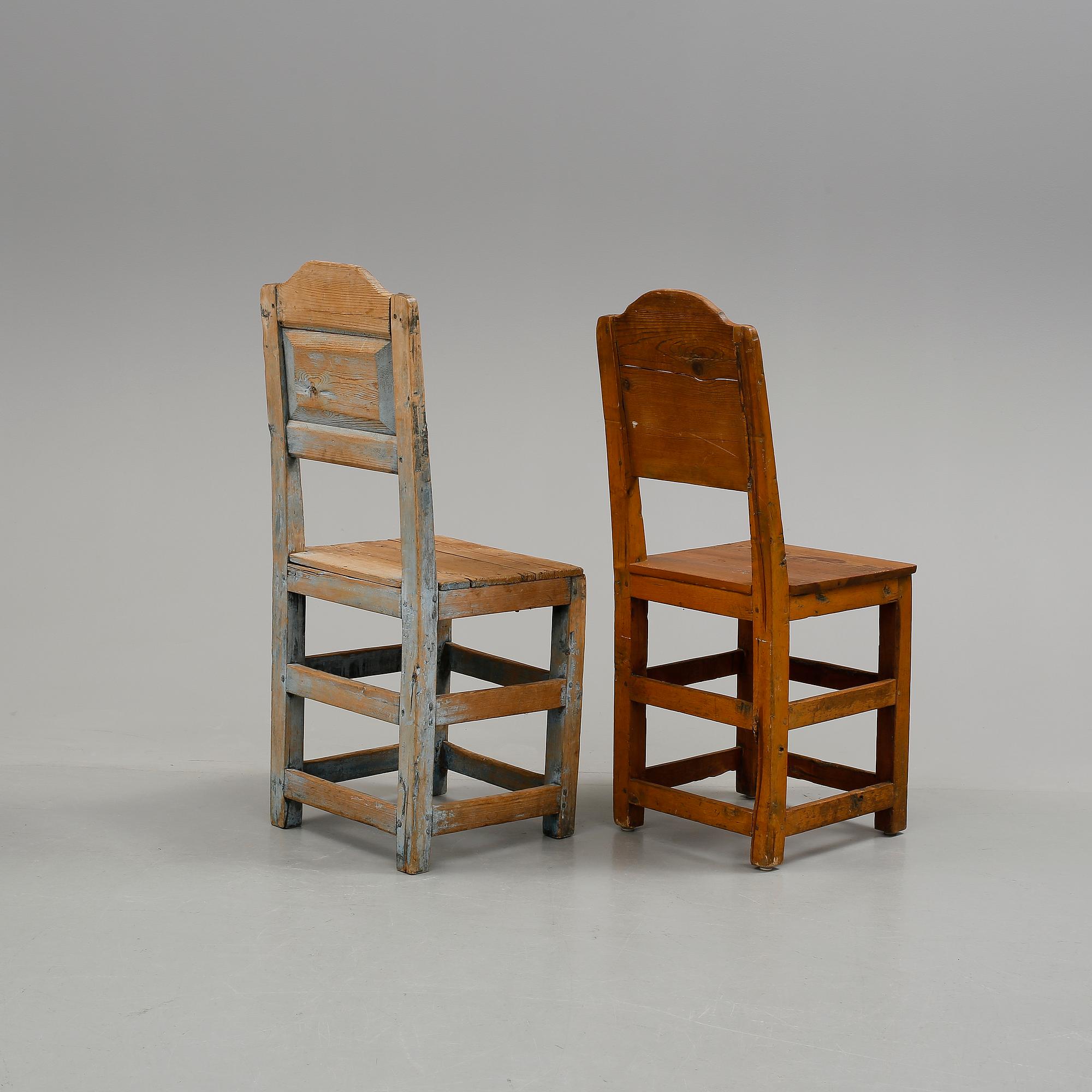 STOLAR, 2 st, allmoge, 17/1800-tal.
