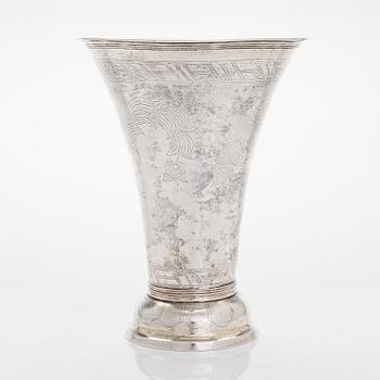 Bägare, silver, Abraham Sundström, Västerås, 1796.