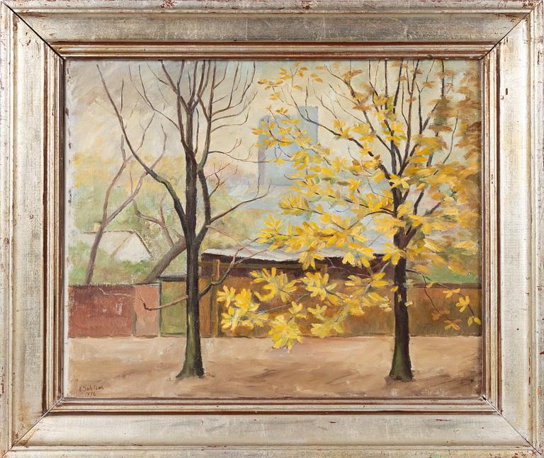Ester Gehlin, oil on canvas, signed and dated 1936.