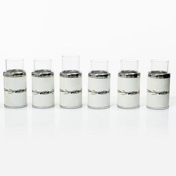 Gucci, Set om ishink samt 6 glas, 1970-tal.