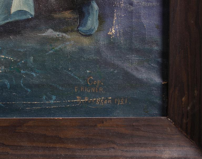 OKÄND KONSTNÄR, olja på duk, 1900-tal. Sign o dat. 1921.