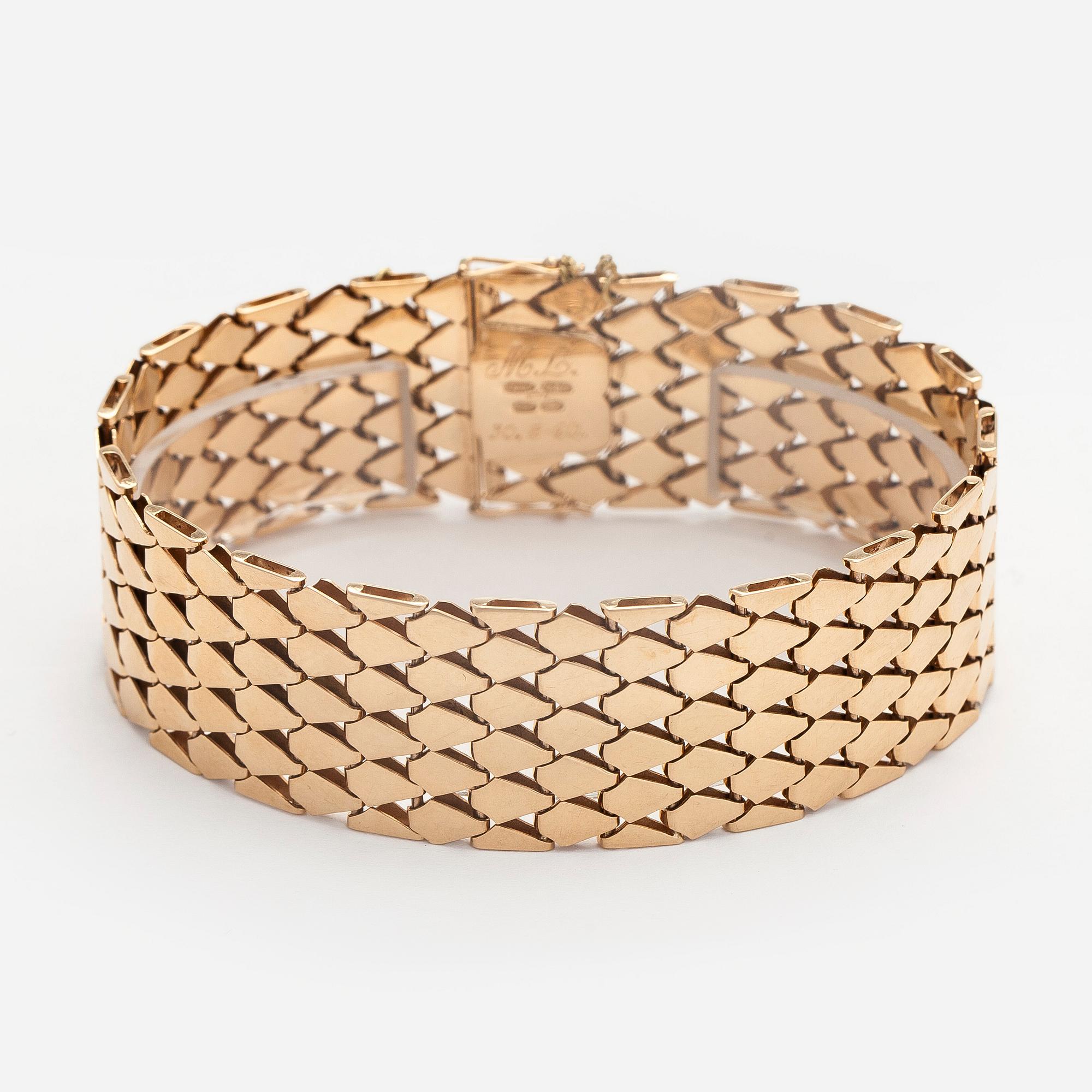 Armband, 14K guld, Westerback Helsingfors 1960.