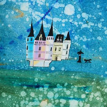 MADELEINE PYK, Olja på duk/pannå, signerad M. Pyk. Utförd 1978.