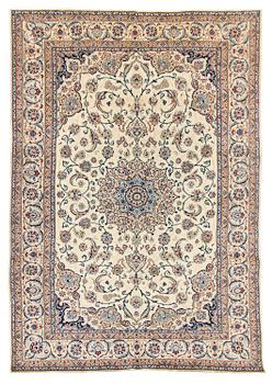 A carpet, Nain, part silk S.K 9LAA. Circa 352x248 cm.