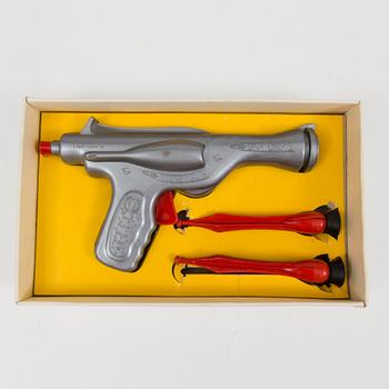 A "Super Sonic Gun" and "Dan Dare Rocket Gun" by Merit Toys, England, 1950s.