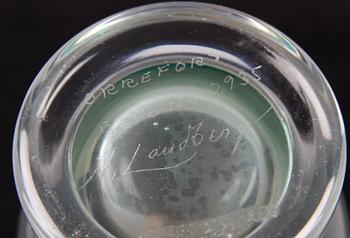 VAS, glas, Nils Landberg, Orrefors. Sign "EXPONU 2935".