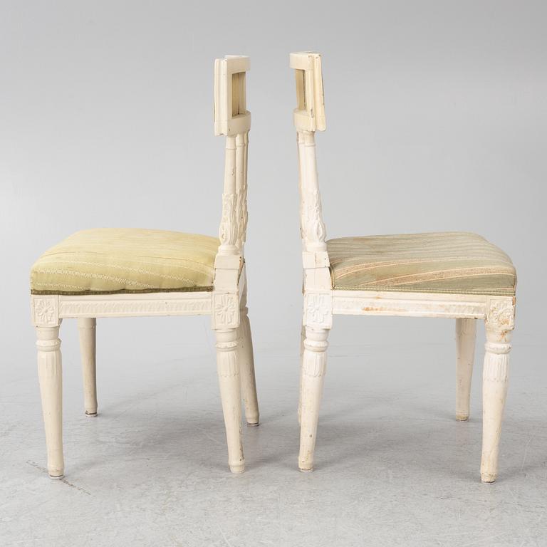 Chairs, 12 pcs, Gustavian, circa 1800.