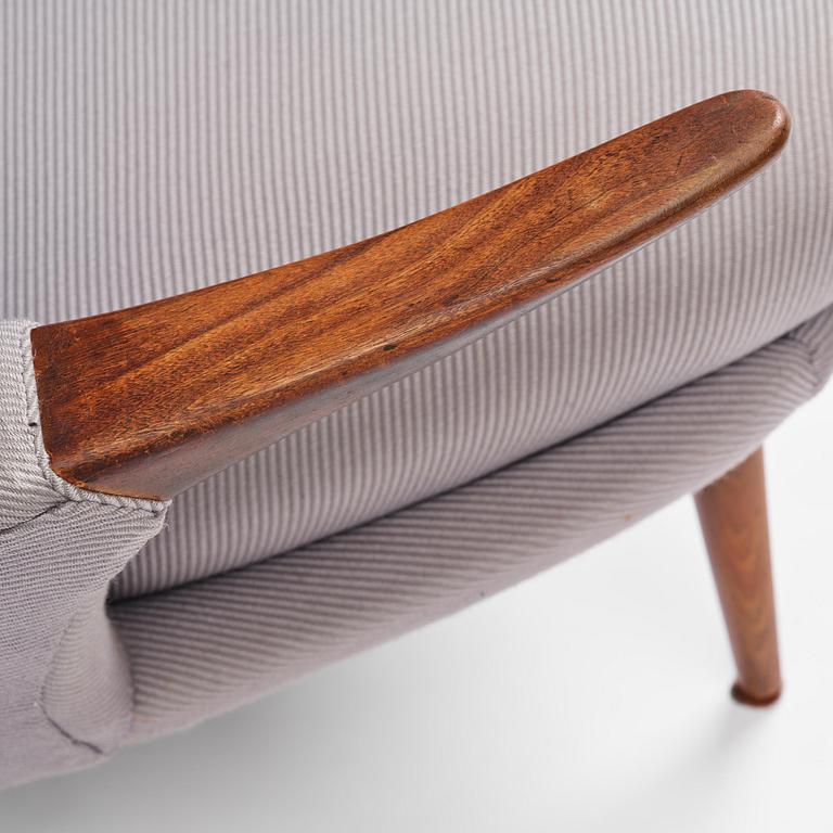 Ib Kofod-Larsen, a rare armchair model 423, Christensen & Larsen, Denmark, 1950s.