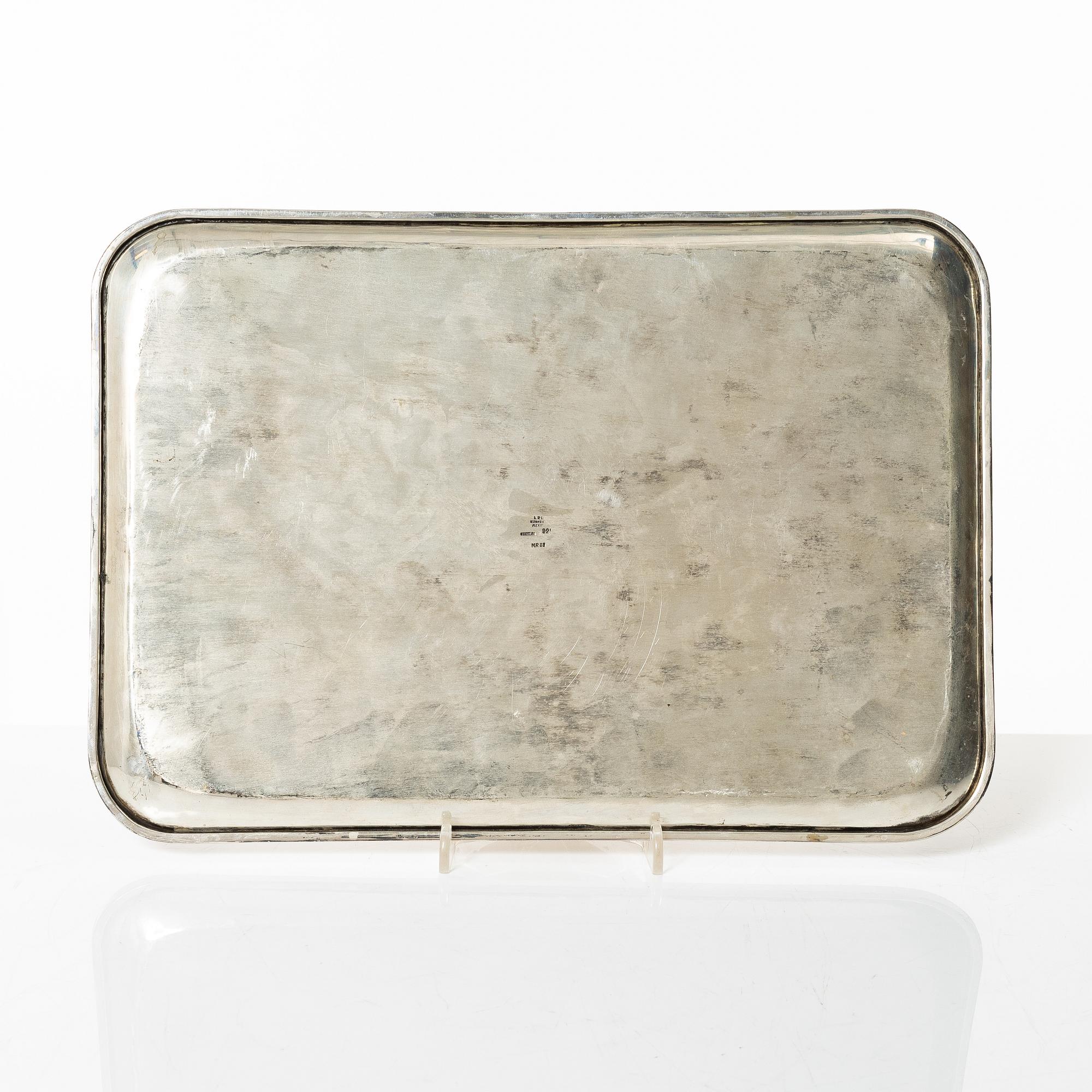 Bricka, sterlingsilver, Mexiko, 1900-talets första hälft.