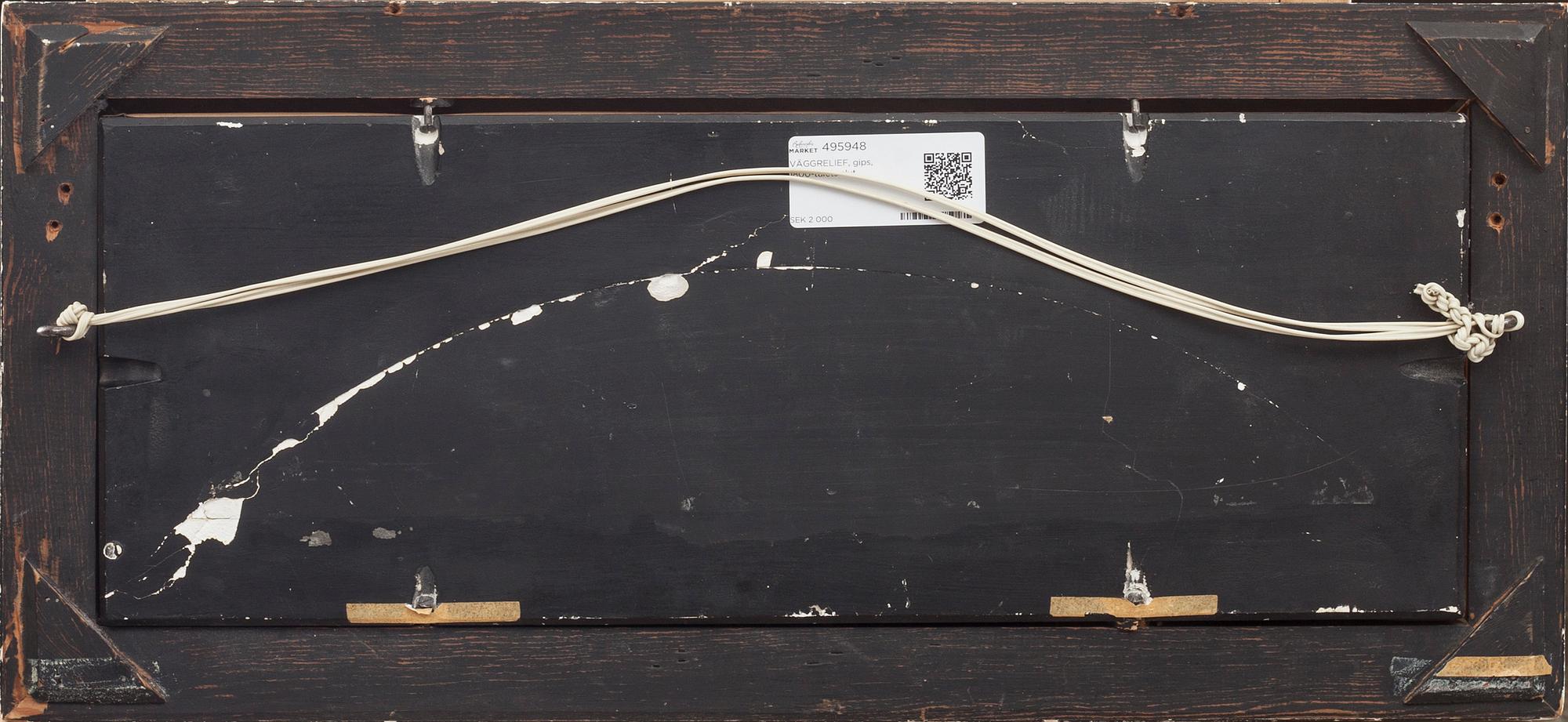 VÄGGRELIEF, gips, 1800-talets slut.