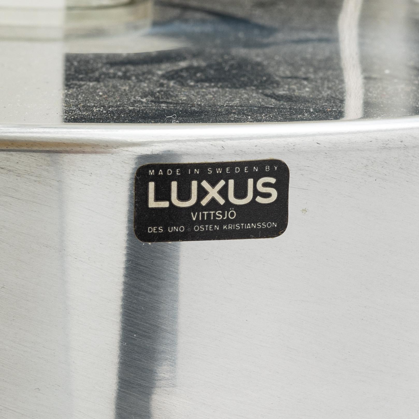 A set of three 'Cylindus' ceiling lights, Luxus, Vittsjö, 1970's.