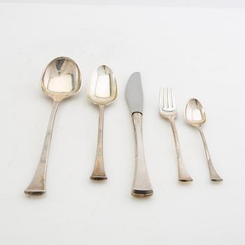 Hans Hansen, cutlery set, 51 pieces, "Kristine", sterling silver, Denmark.