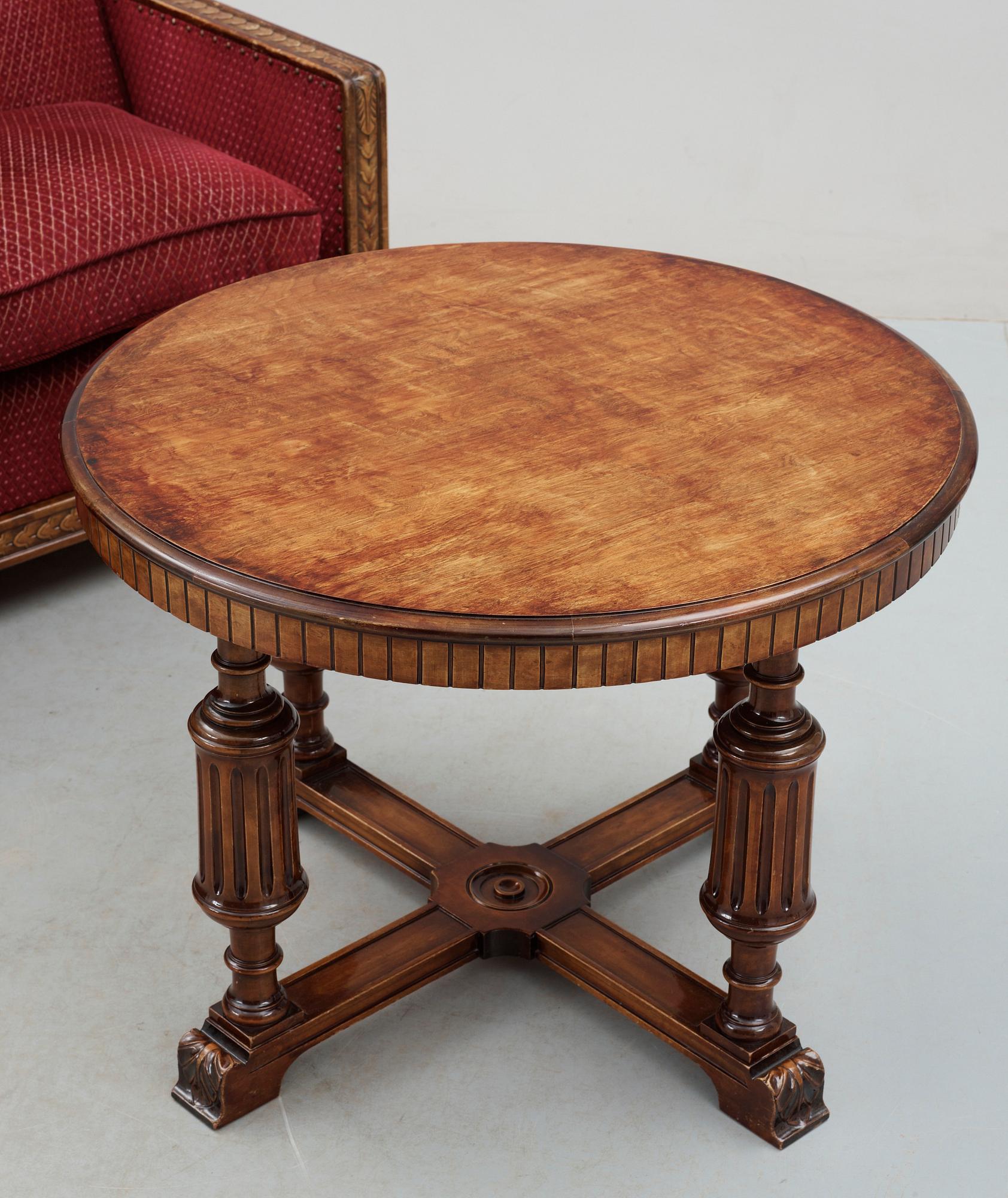 SOFFA samt BORD, 2 delar, art deco, 1900-talets första hälft.