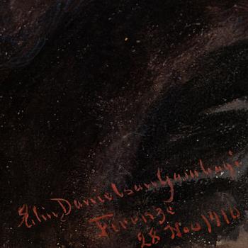 ELIN DANIELSON-GAMBOGI, TURKIKSEEN PUKEUTUNEEN NUOREN DAAMIN MUOTOKUVA.