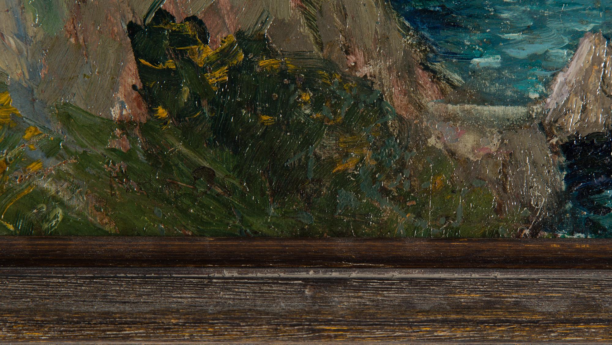 HELMER OSSLUND, olja på papp-pannå, signerad.