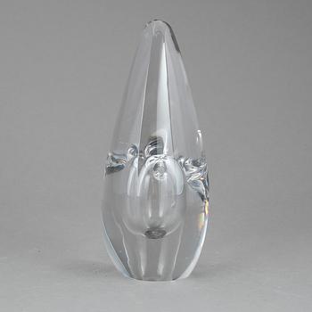 GLASSKULPTUR, "Orkidé" signerad Timo Sarpaneva Iittala -56.