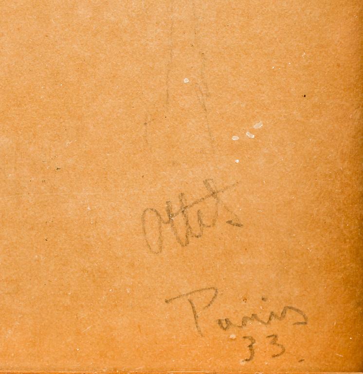 OTTE SKÖLD, akvarell/blandteknik, sign och dat Paris -33.