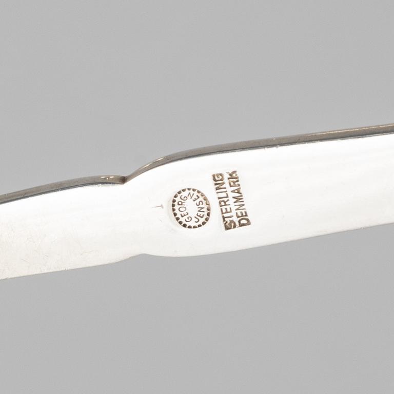 Four sterling silver cutlery, marks of Georg Jensen, Denmark, after 1945.