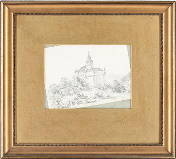 EDVARD BERGH, blyertsteckning, sign o dat 1854.