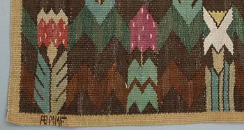 TEXTILE. "Täppan". Tapestry weave (Gobelängteknik). 49,5 x 179 cm. Signed AB MMF.