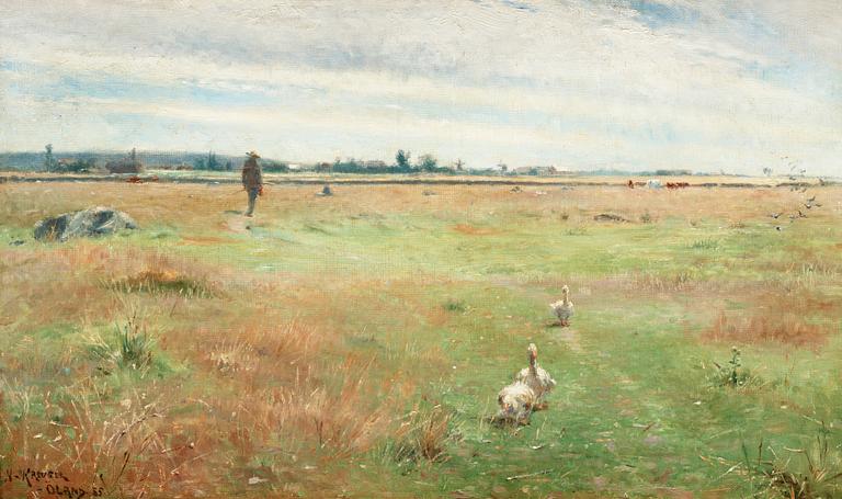 Nils Kreuger, Landscape with geese, Mörbylånga.