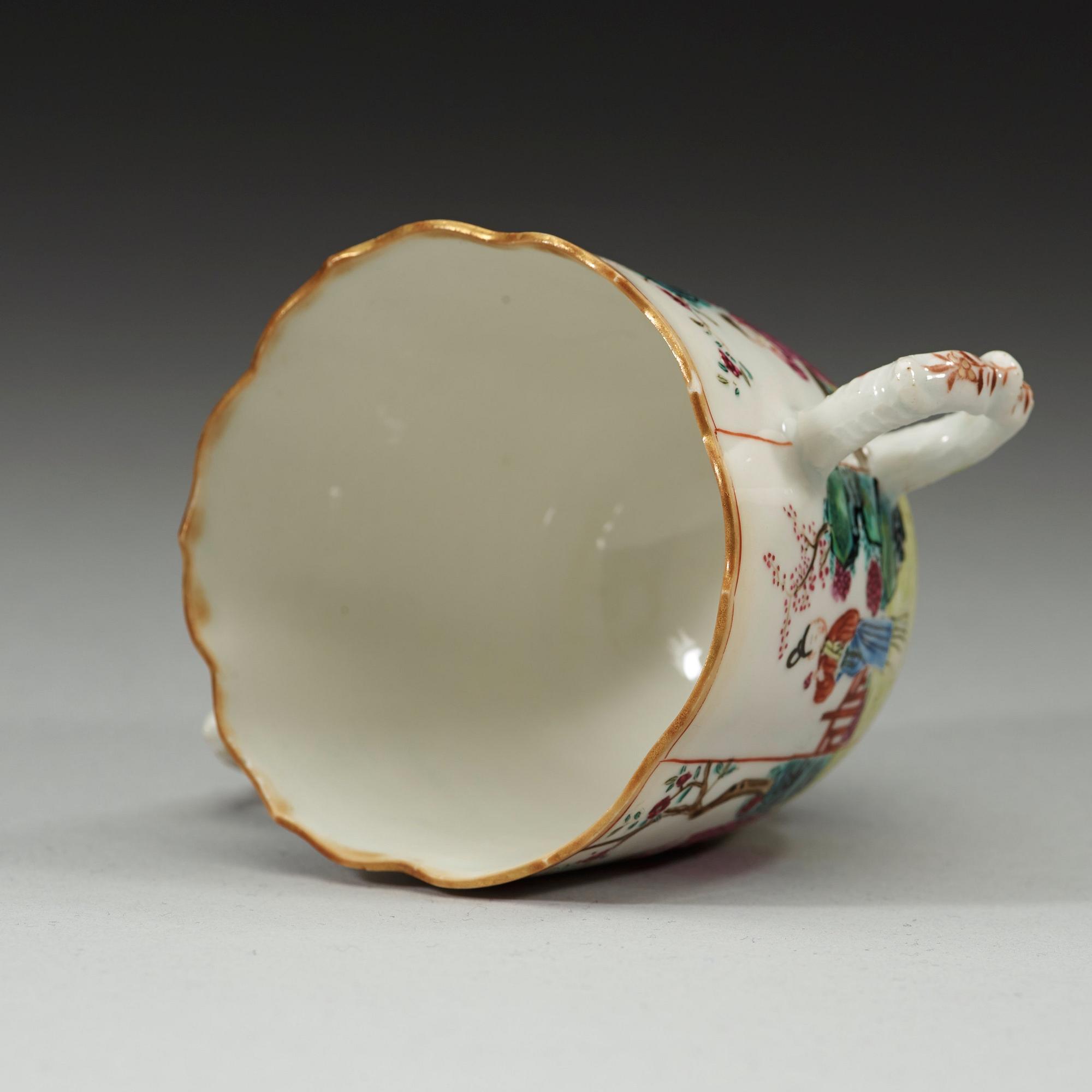 A famille rose chocolate cup with suacer, Qing dynasty Yongzheng (1723-35).