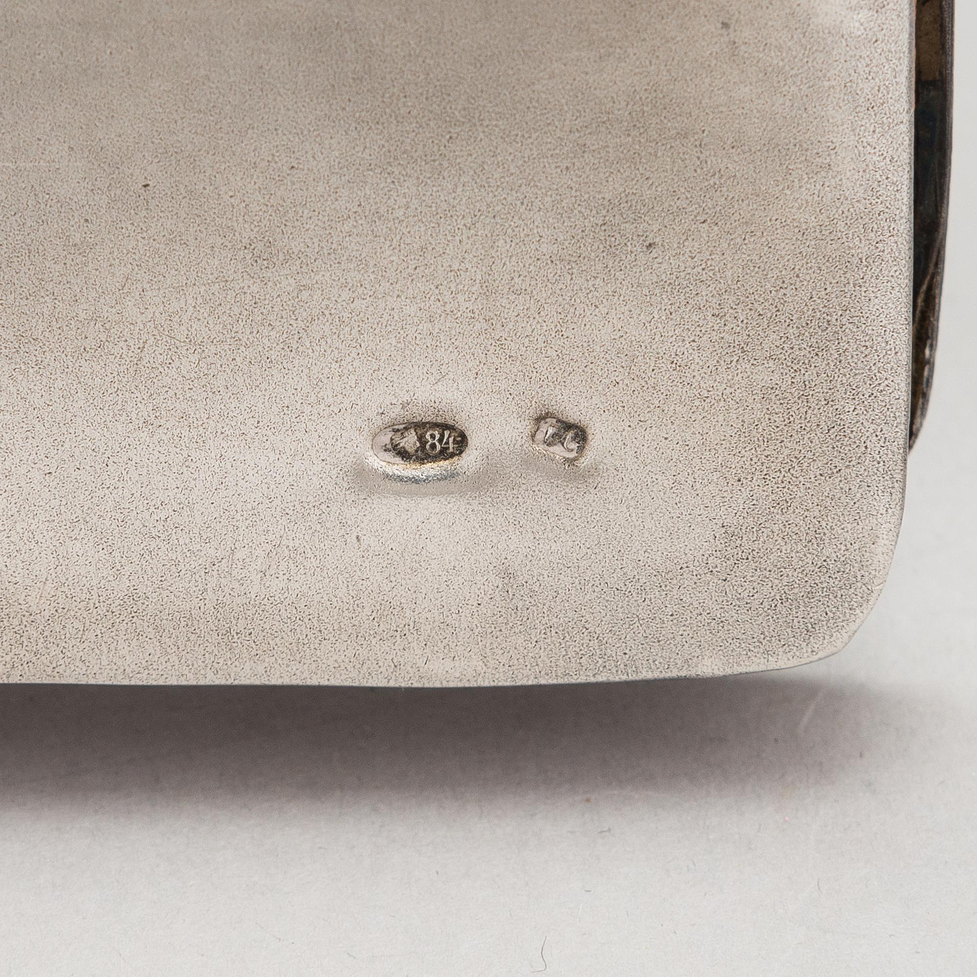 Laukku, hopeaa, Odessa, tuntematon mestari, Venäjä 1908-26.