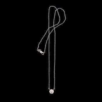 COLLIER, 18K vitguld, briljantslipad diamant ca 1.06 ct.