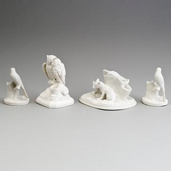 FOUR PARIAN FIGURES, Gustafsberg, ca 1900.