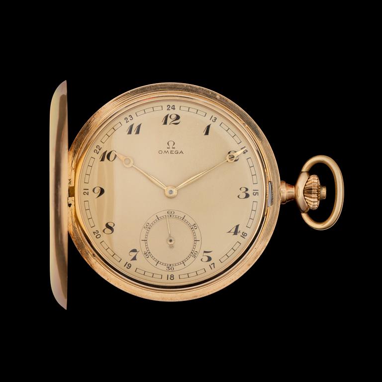 Pocket watch. OMEGA. Gold 14k, total weight 82g. 50mm 1941. Original case.