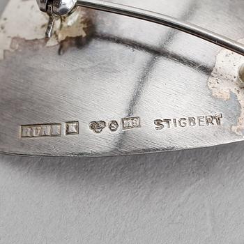 SMYCKEN, 4 delar, silver, bla Stigbert, med bärnsten.